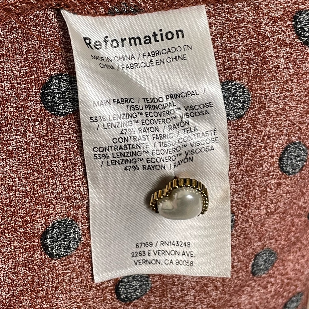 REFORMATION Galene Dress in Fig Jam Dot - Picture 12 of 12